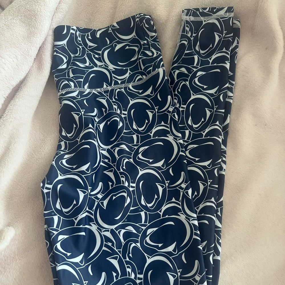 Penn State Navy and White Abstract Print Leggings